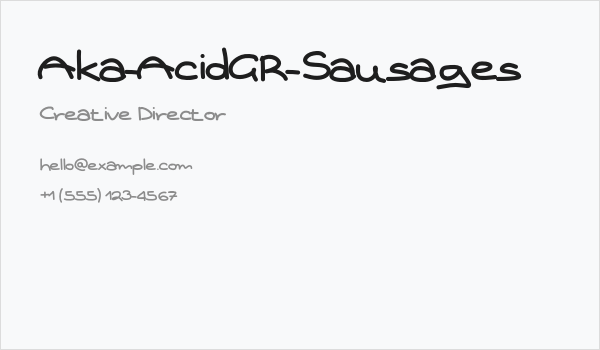 Aka-AcidGR-Sausages Business Card