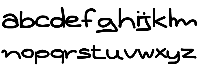 Aka-AcidGR-Sausages Font LOWERCASE