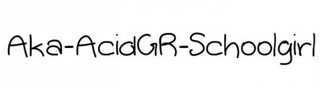Aka-AcidGR-Schoolgirl  フリーフォントのダウンロード