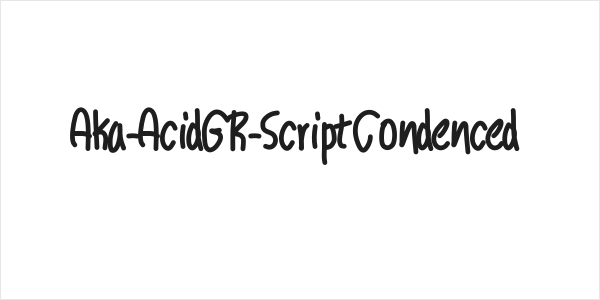 Aka-AcidGR-ScriptCondenced Logo