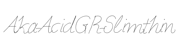Aka-AcidGR-Slimthin Font