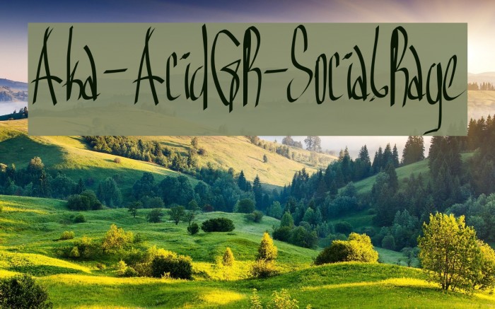 Aka-AcidGR-SocialRage Font examples