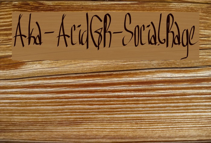 Aka-AcidGR-SocialRage Font examples