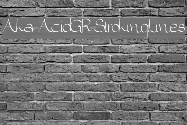 Aka-AcidGR-StrokingLines Font examples