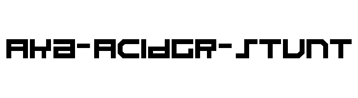 Aka-AcidGR-Stunt  免费字体下载