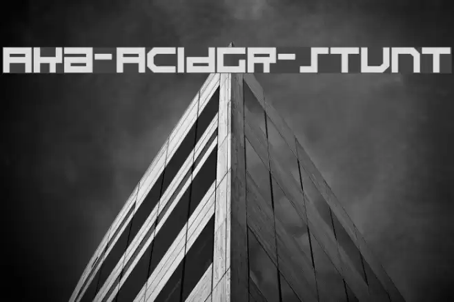 Aka-AcidGR-Stunt Font examples