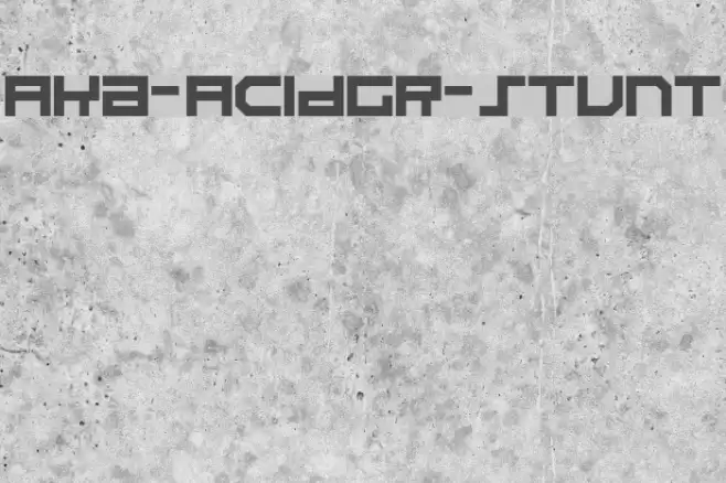 Aka-AcidGR-Stunt Font examples