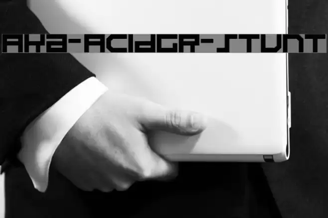 Aka-AcidGR-Stunt Font examples
