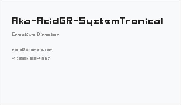 Aka-AcidGR-SystemTronical Business Card