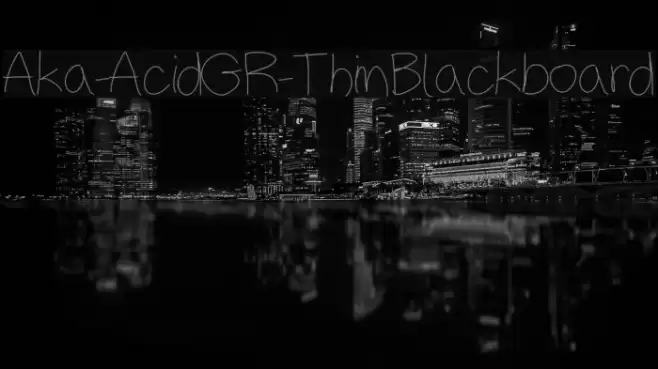 Aka-AcidGR-ThinBlackboard Font examples