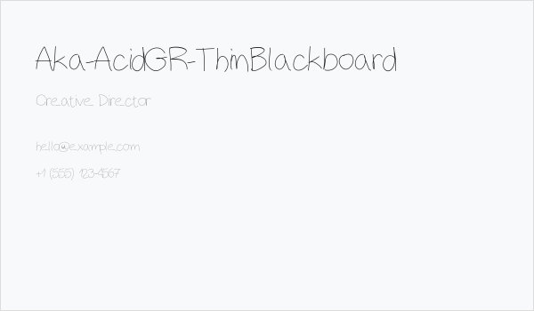 Aka-AcidGR-ThinBlackboard Business Card