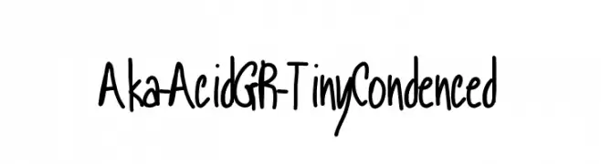 Aka-AcidGR-TinyCondenced  नि: शुल्क फ़ॉन्ट्स डाउनलोड