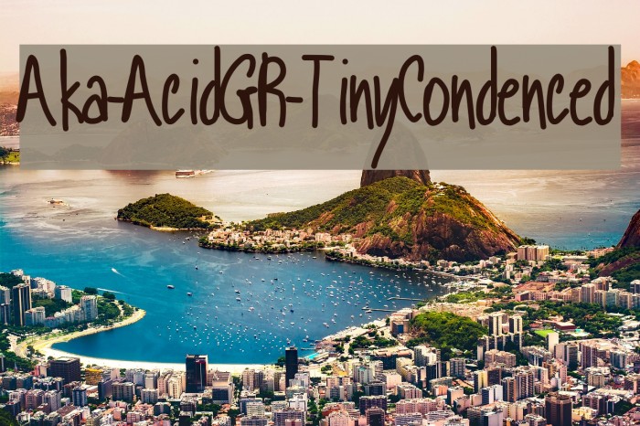 Aka-AcidGR-TinyCondenced Font examples
