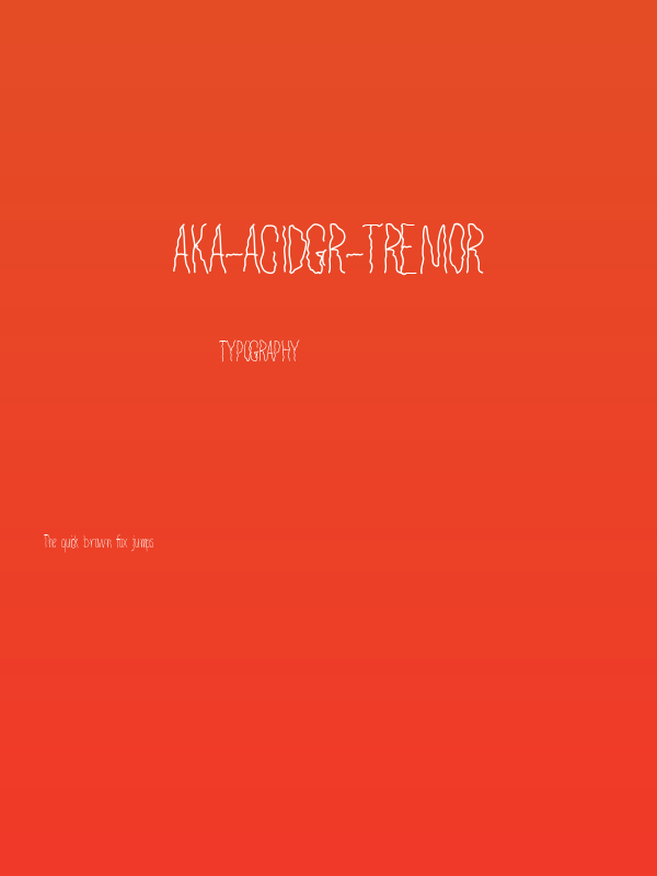 Aka-AcidGR-Tremor Poster