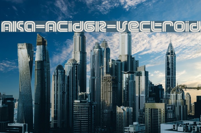 Aka-AcidGR-Vectroid Font examples