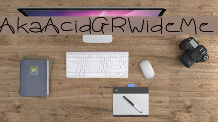 Aka-AcidGR-WideMe Font examples