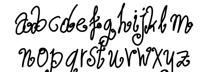 Aka-AcidGR-Wurly Font LOWERCASE