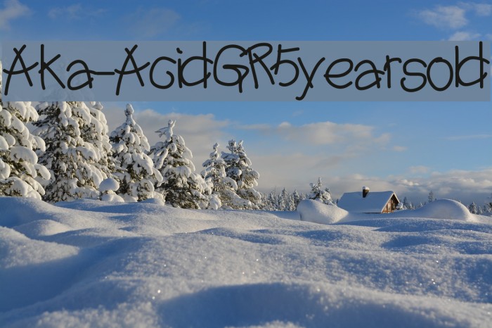 Aka-AcidGR5yearsold Font examples