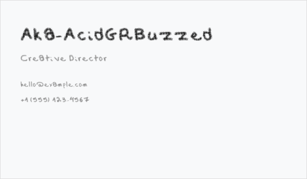 Aka-AcidGRBuzzed Business Card