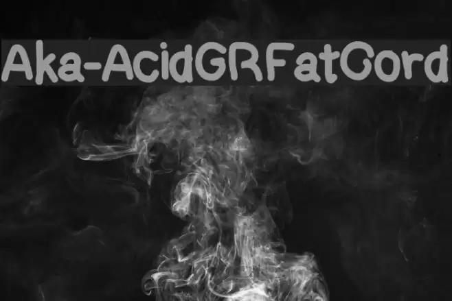 Aka-AcidGRFatCord Font examples