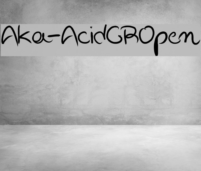 Aka-AcidGROpen Font examples