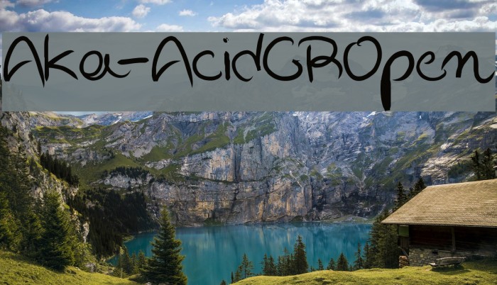 Aka-AcidGROpen Font examples