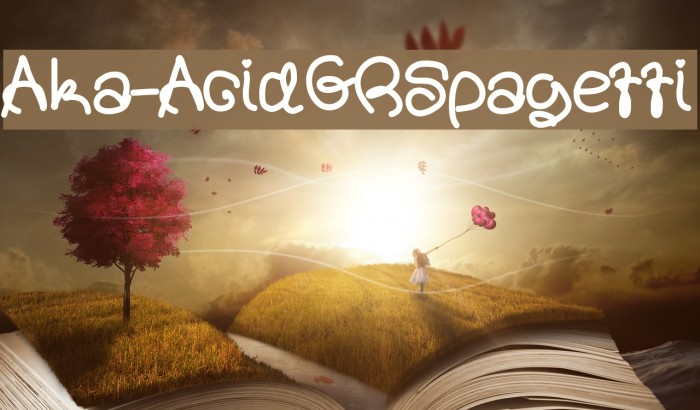 Aka-AcidGRSpagetti Font examples
