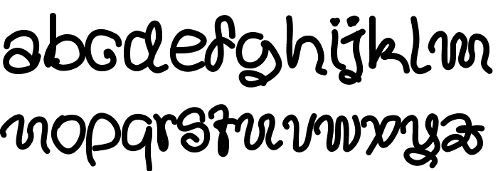 Aka-AcidGRSpagetti Font LOWERCASE