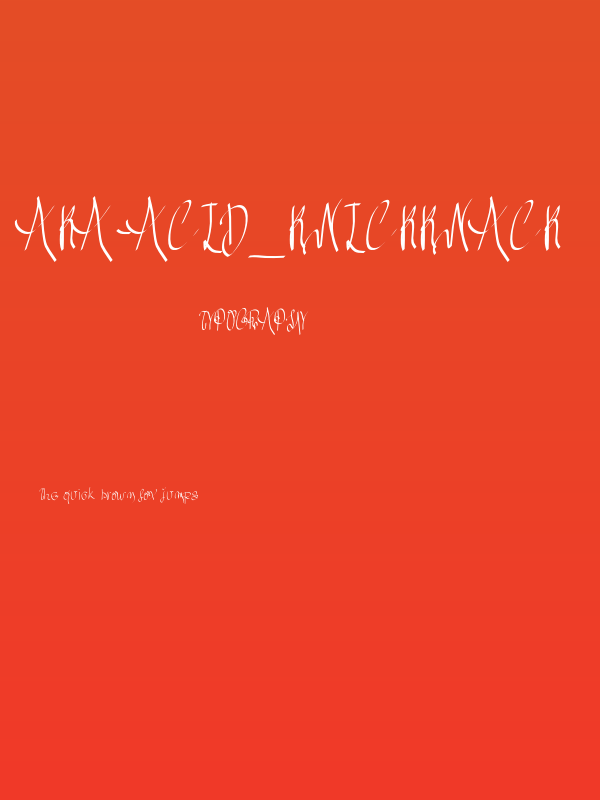 Aka-Acid_Knickknack Poster