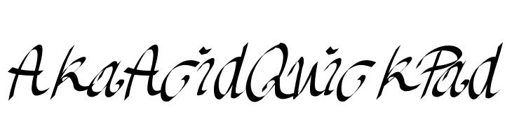 AkaAcidQuickPad Font