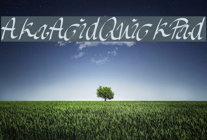 AkaAcidQuickPad Font examples