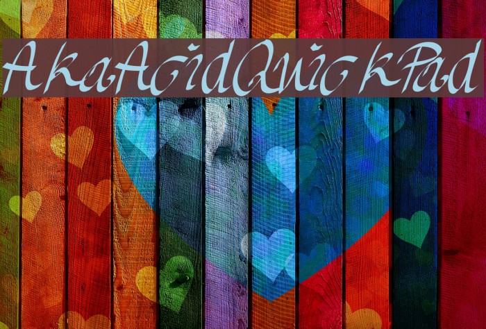 AkaAcidQuickPad Font examples