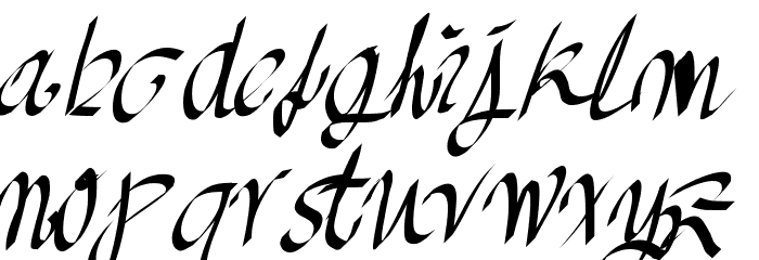 AkaAcidQuickPad Font LOWERCASE