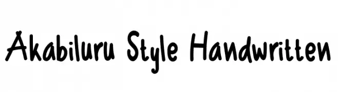 Akabiluru Style Handwritten  Fuentes Gratis Descargar
