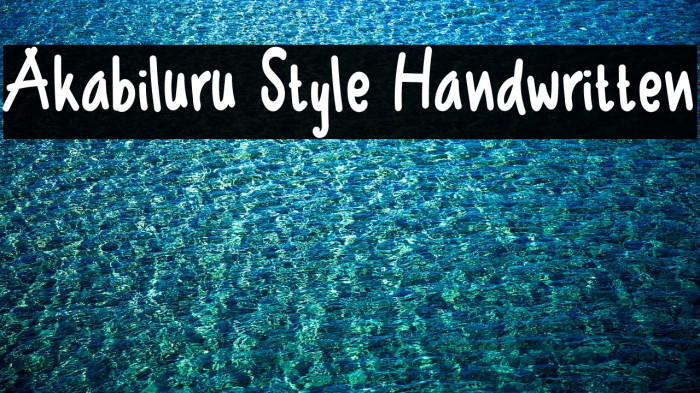 Akabiluru Style Handwritten لخطوط تنزيل examples