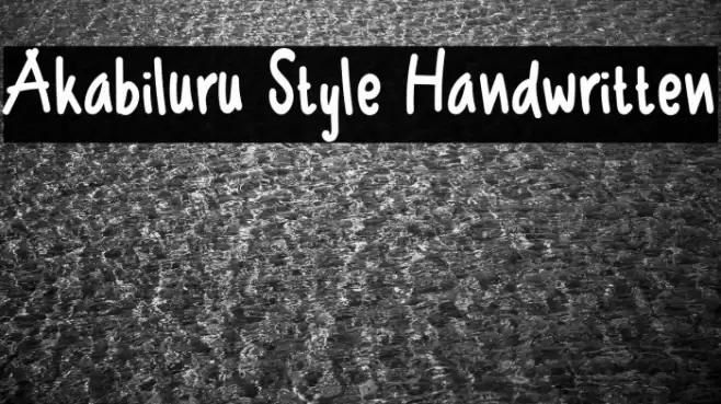Akabiluru Style Handwritten خط examples