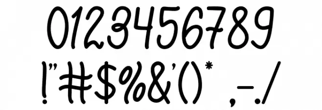 Akagami Font OTHER CHARS