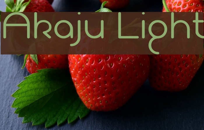 Akaju Light Font examples