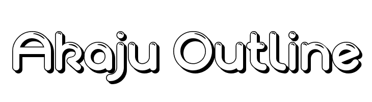 Akaju Outline Font