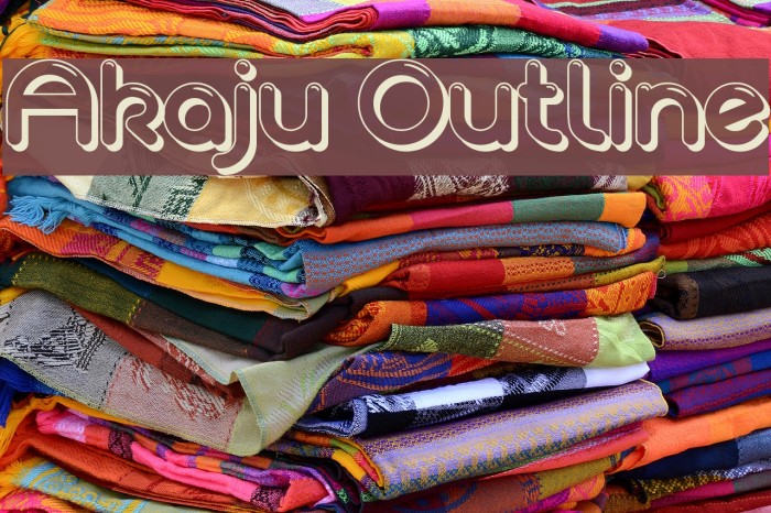 Akaju Outline Font examples
