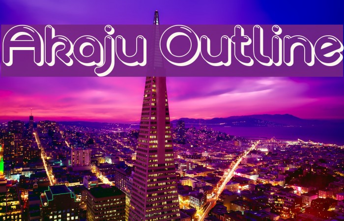 Akaju Outline Font examples