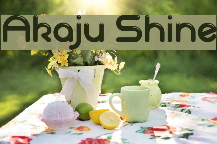 Akaju Shine Font examples