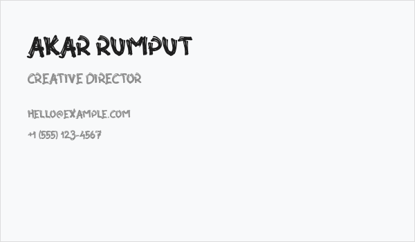 Akar Rumput Business Card