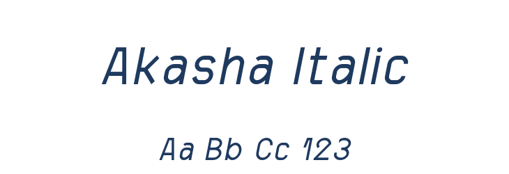 Akasha Italic Font Preview