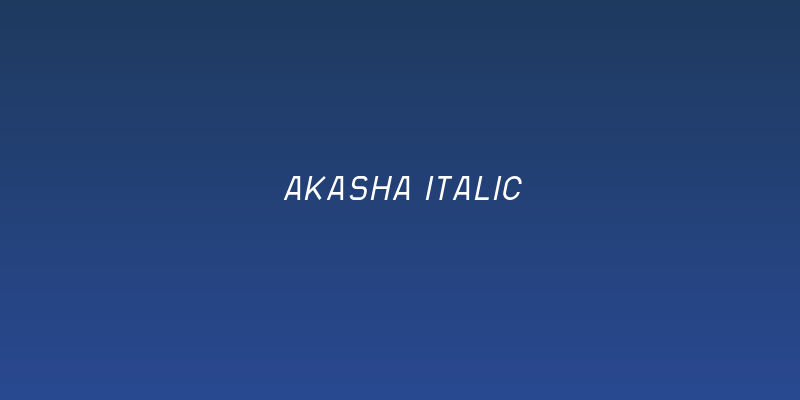 Akasha Italic Social Header