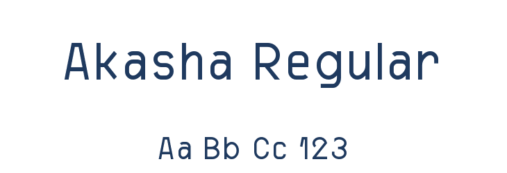 Akasha Regular Font Preview