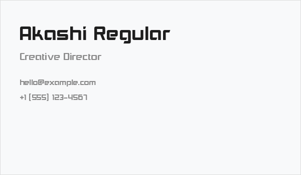 Akashi Regular Business Card