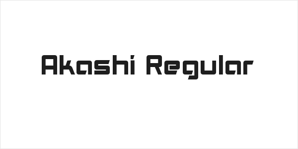 Akashi Regular Logo