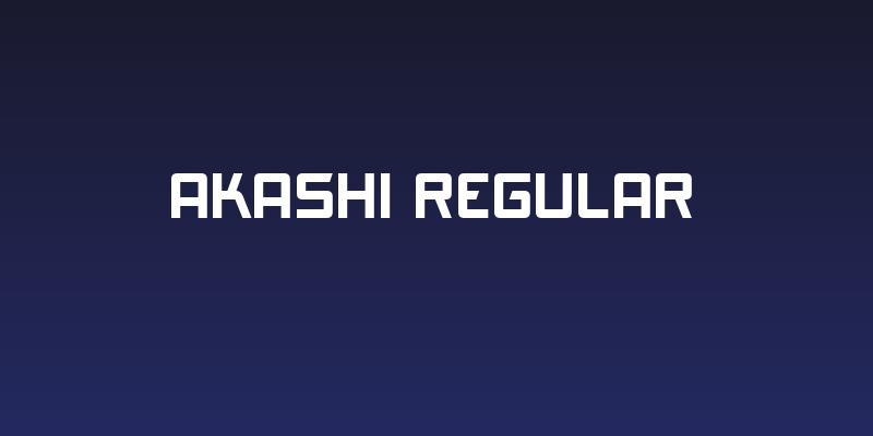 Akashi Regular Social Header