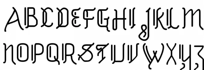 AkashiMF Font UPPERCASE